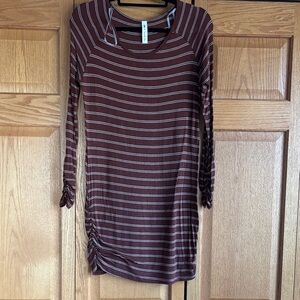 Vanilla Bay Maroon Striped Tunic